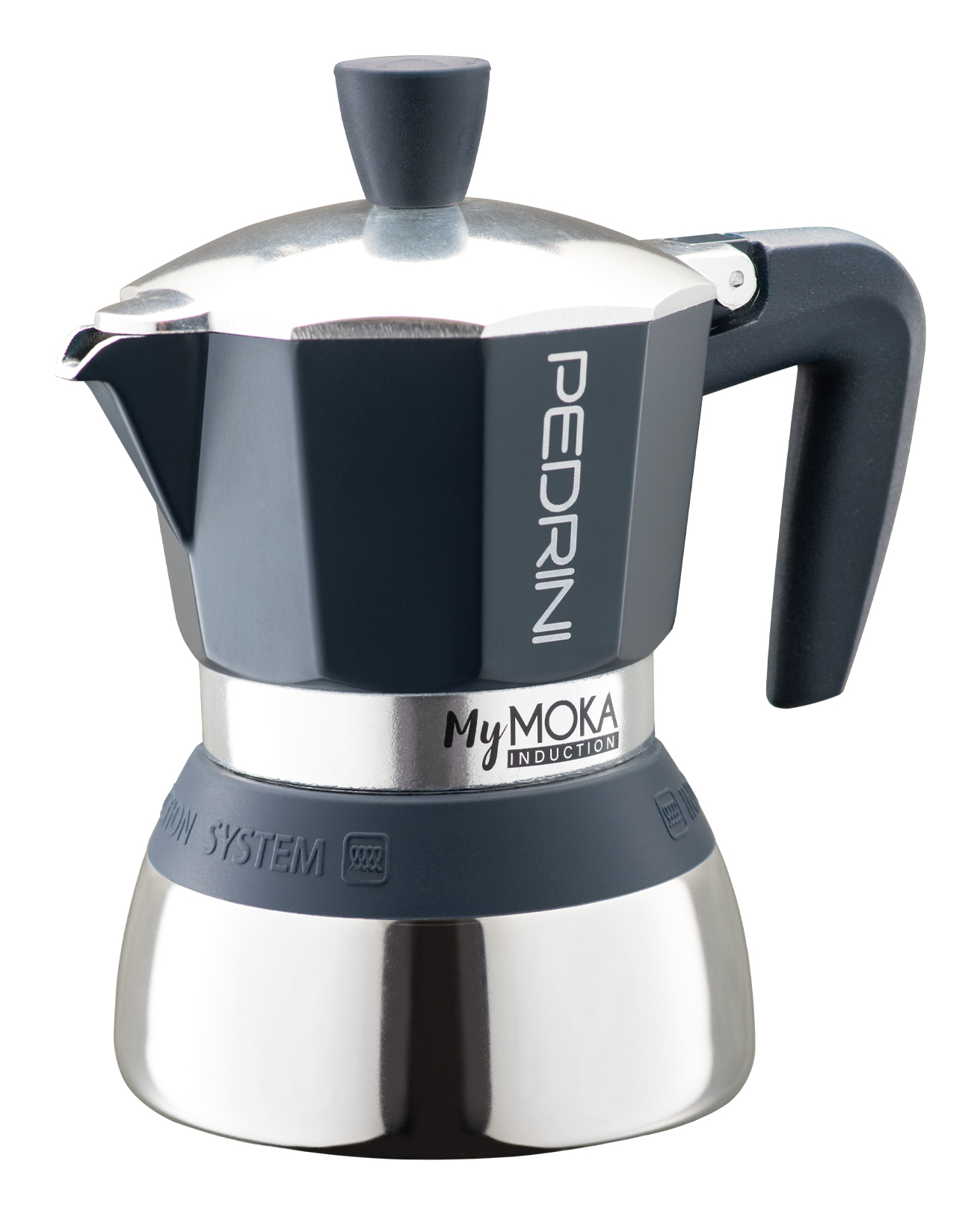 Pedrini Mymoka Induction Cafetière À Moka Marron, Acier Inoxydable