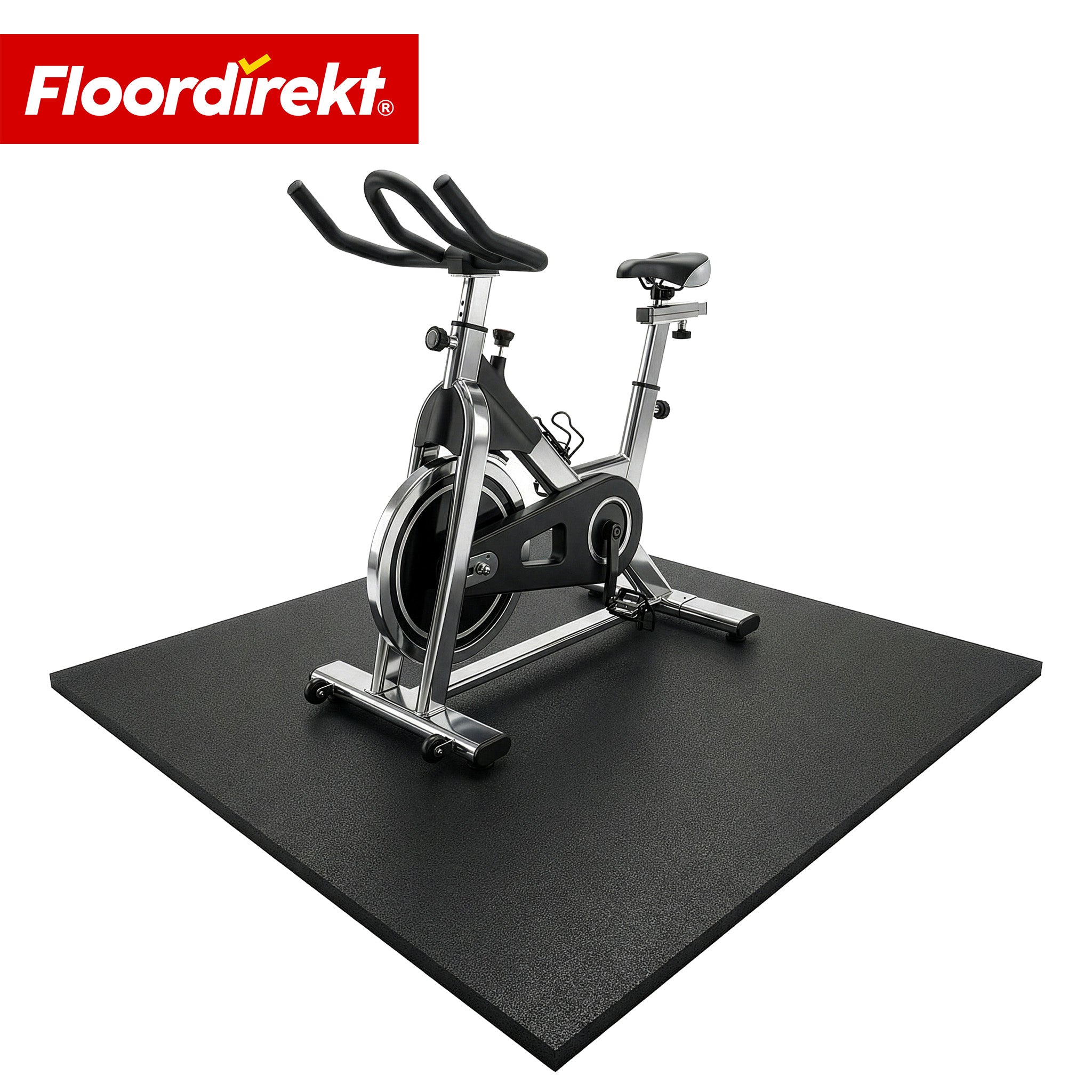 Tapis De Protection En Caoutchouc Pour Home Gym - 100 X 100 Cm, 10 Mm - Noir