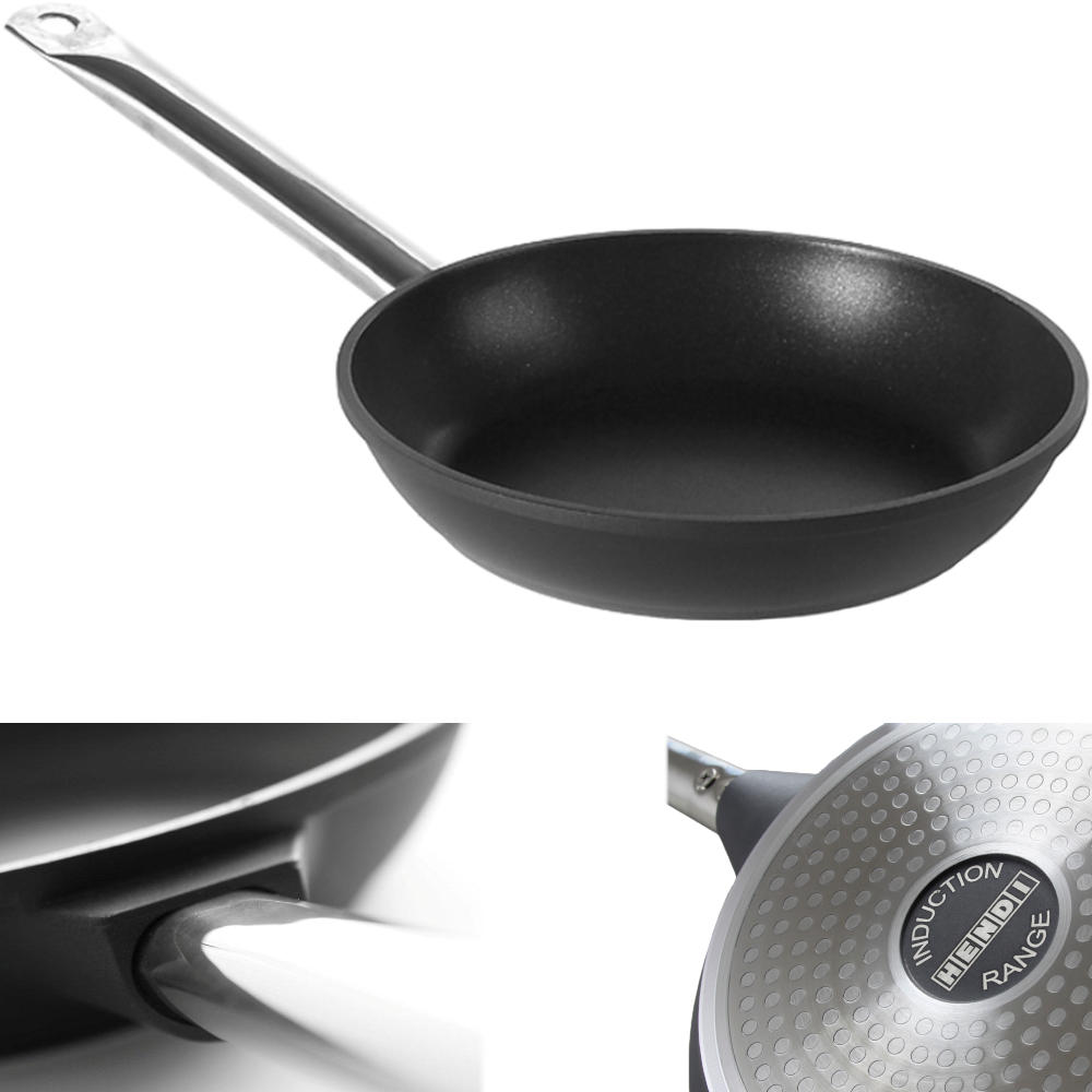 Poêle À Induction Profi Line En Fonte D'aluminium, Revêtement Titane, Diamètre 240 Mm - Hendi 629154