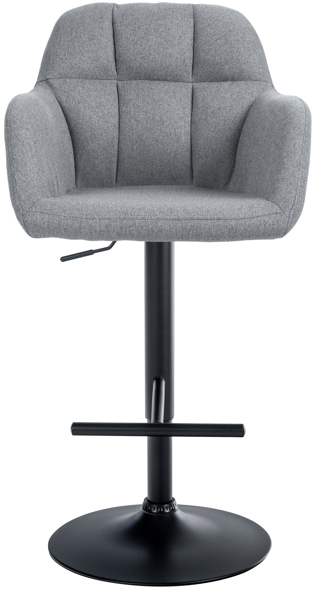 Tabouret De Bar Natoma Tissu Noir Gris