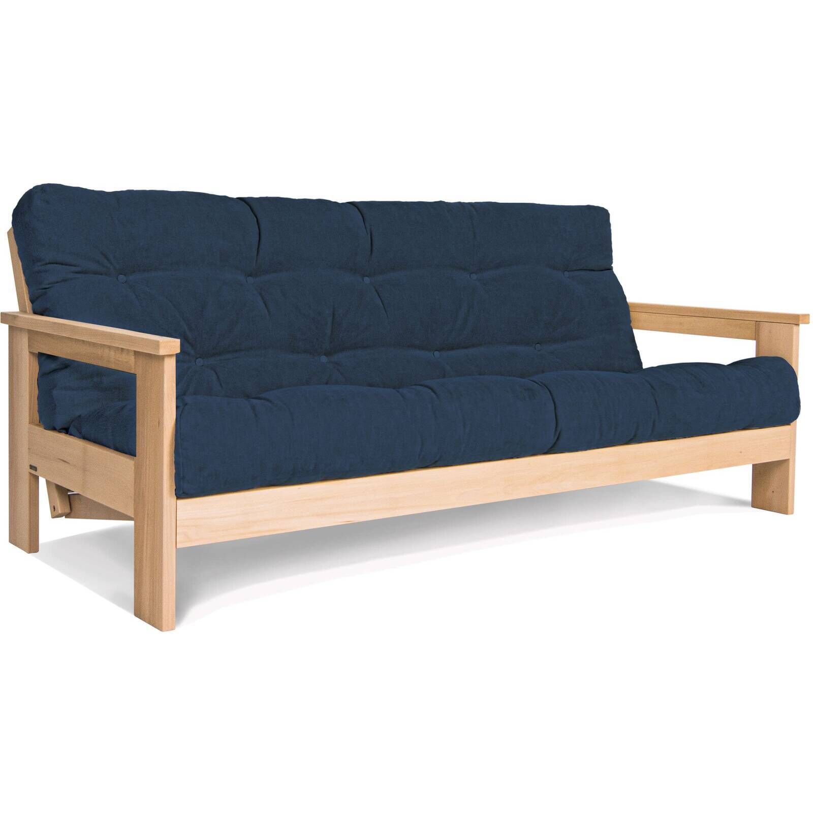 Canapé Lit Mexico - 145 X 200 Cm - Bois Clair Et Beige
