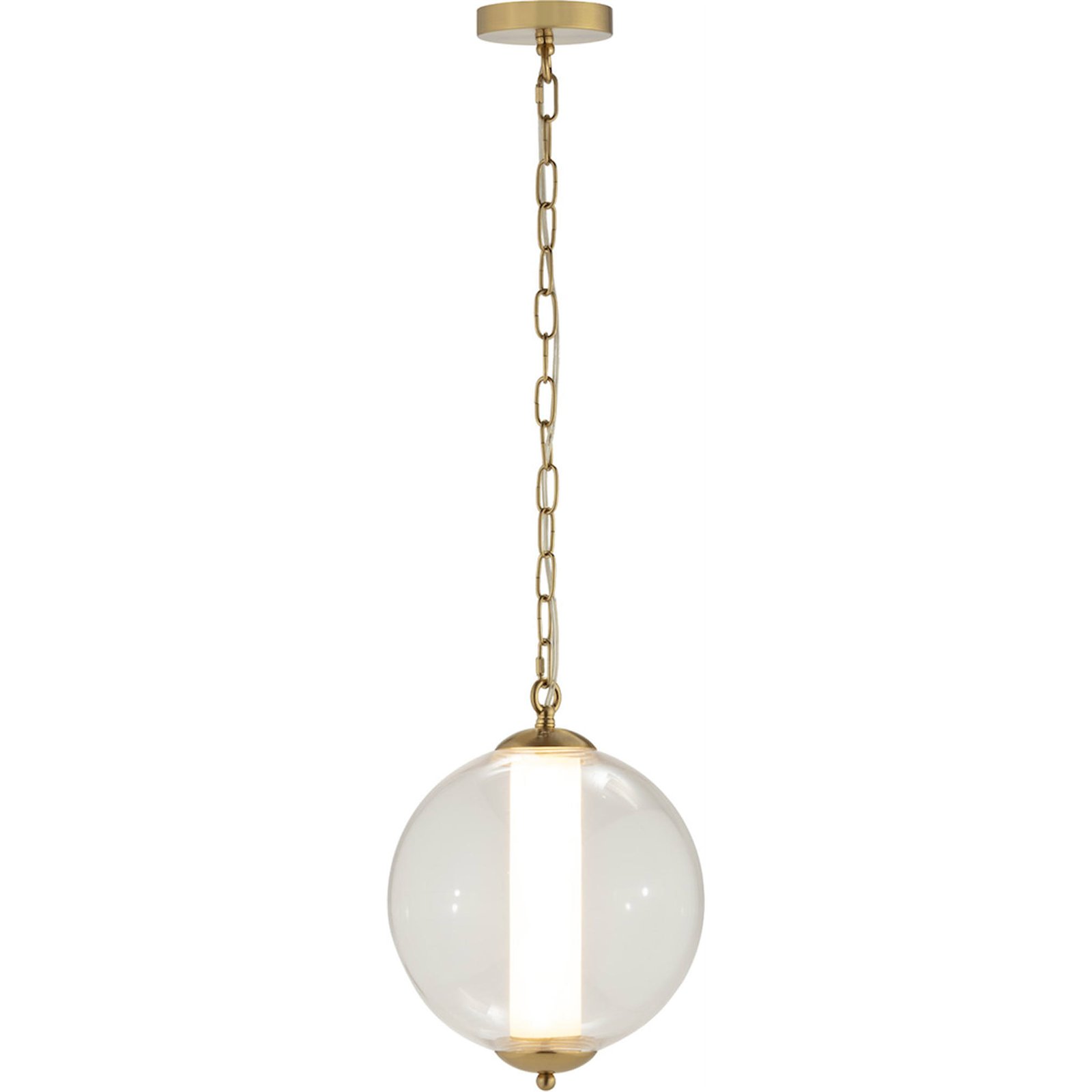 Lampe Suspension Design Albâtre Verre Doré Lumière Led Élégante - Doré Blanc Transparent