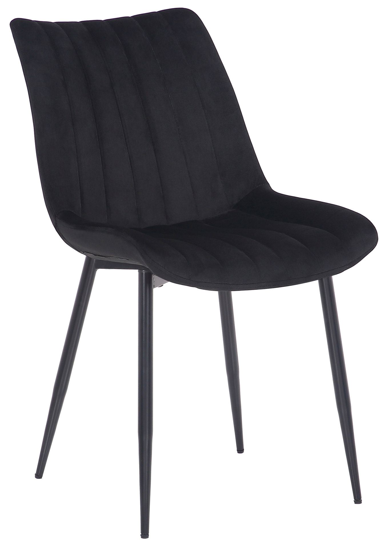 Lot De 2 Chaises Rahden En Velours Noir