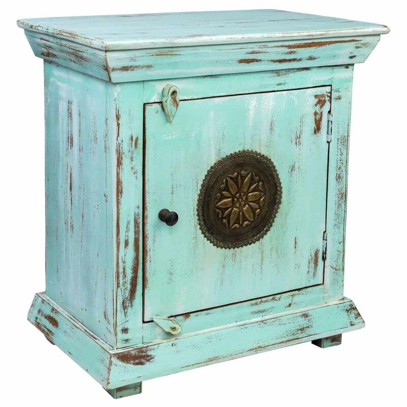 Table De Nuit Alexandra House Living Noir Vert 35 X 60 X 55 Cm