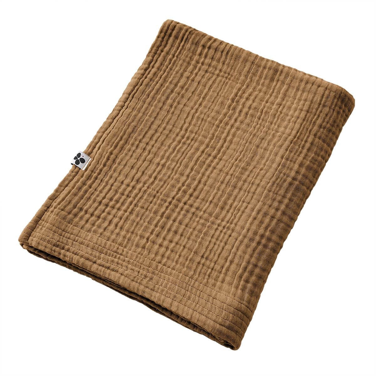 Ourea - Serviette De Bain 90x150cm Gaze De Coton Camel