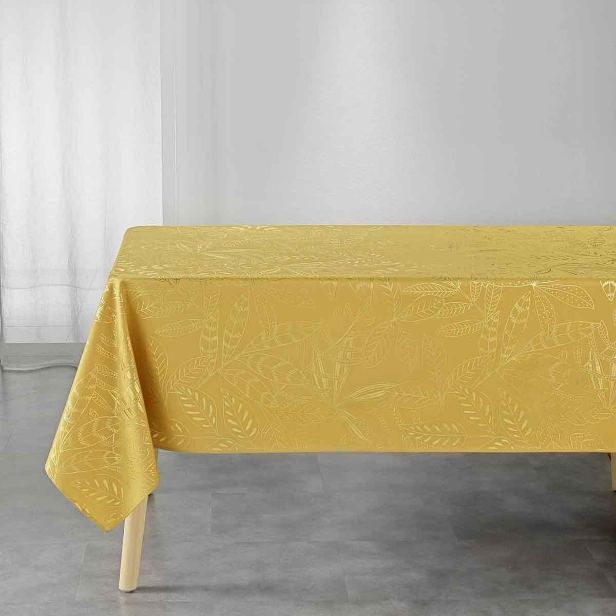 Nappe Imprimée Déco "belflor" 150x240cm Jaune