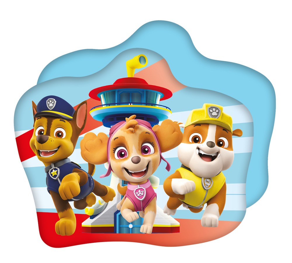 Coussin Décoratif En Forme De Tour Paw Patrol 35x28 Cm En Velours