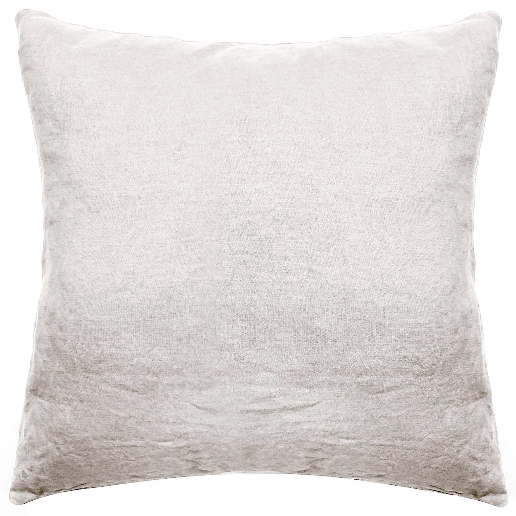 Taie D'oreiller Palace Pur Coton Lavé 65x65 Cm Uni Beige Naturel