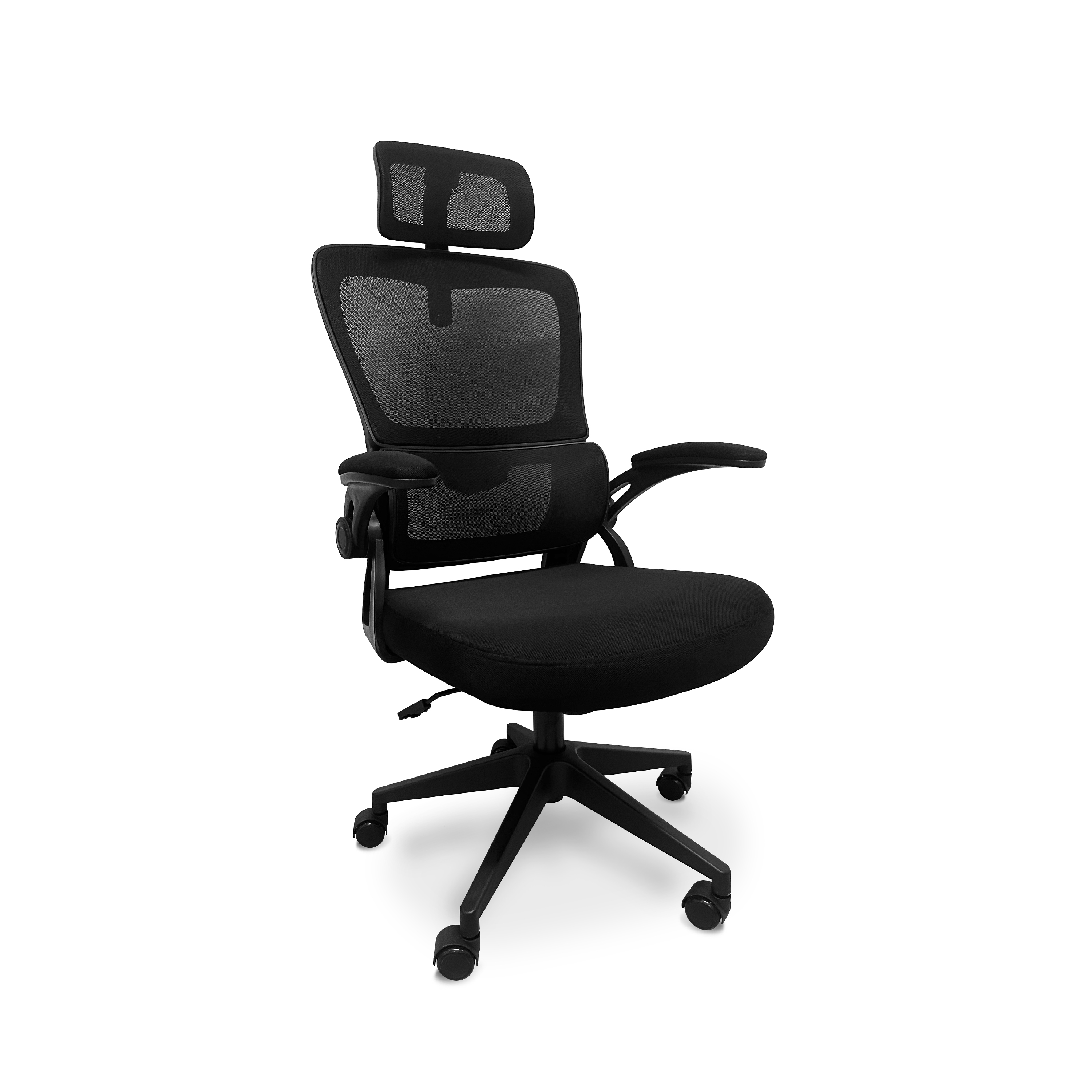 Lyn - Chaise De Bureau Ergonomique Réglable En Hauteur, Avec Appuie-tête, Rembourrage Lombaire Et Roulettes - Couleur