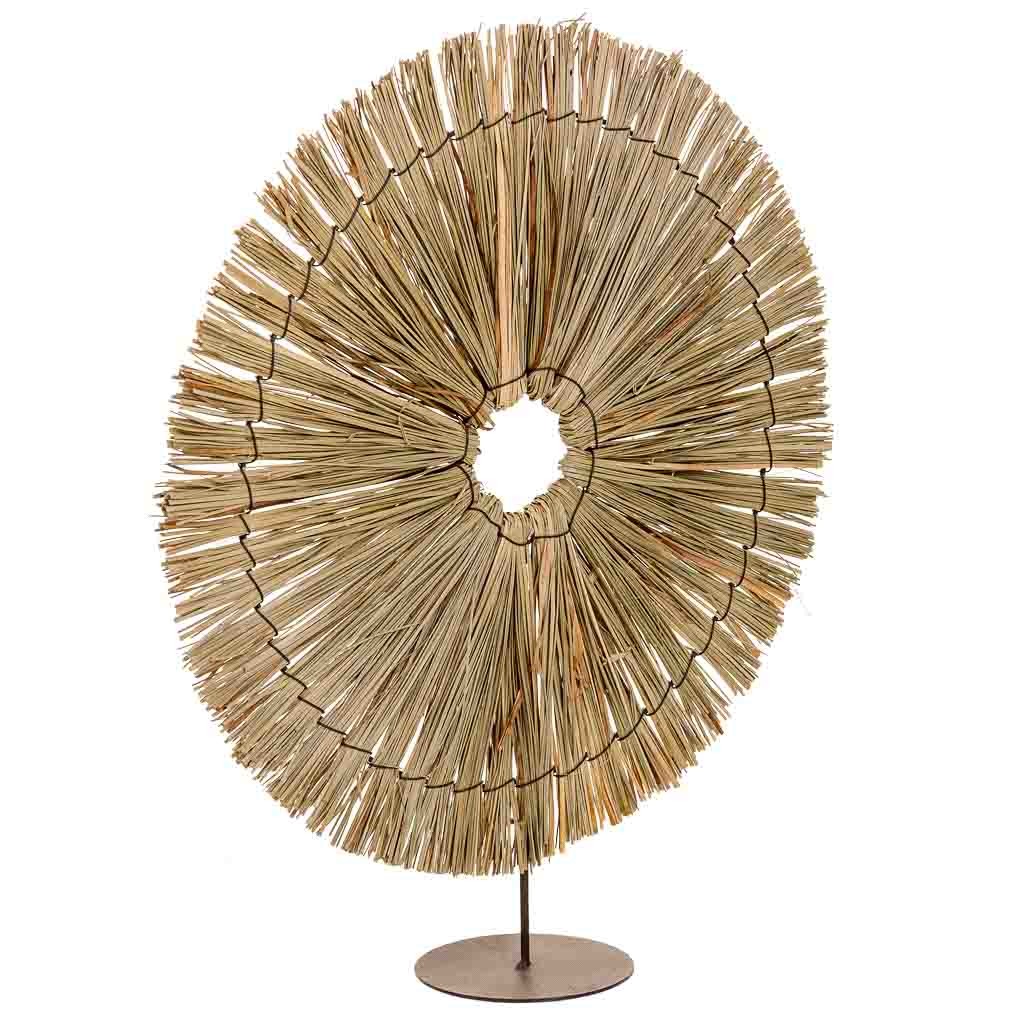 Figure Décorative En Fibre Naturelle Marron 43x02x49h