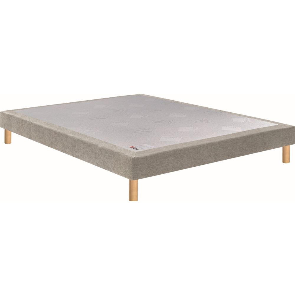 Sommier Tapissier Epeda Noyer Grege 80x190 Lattes Bois Massif