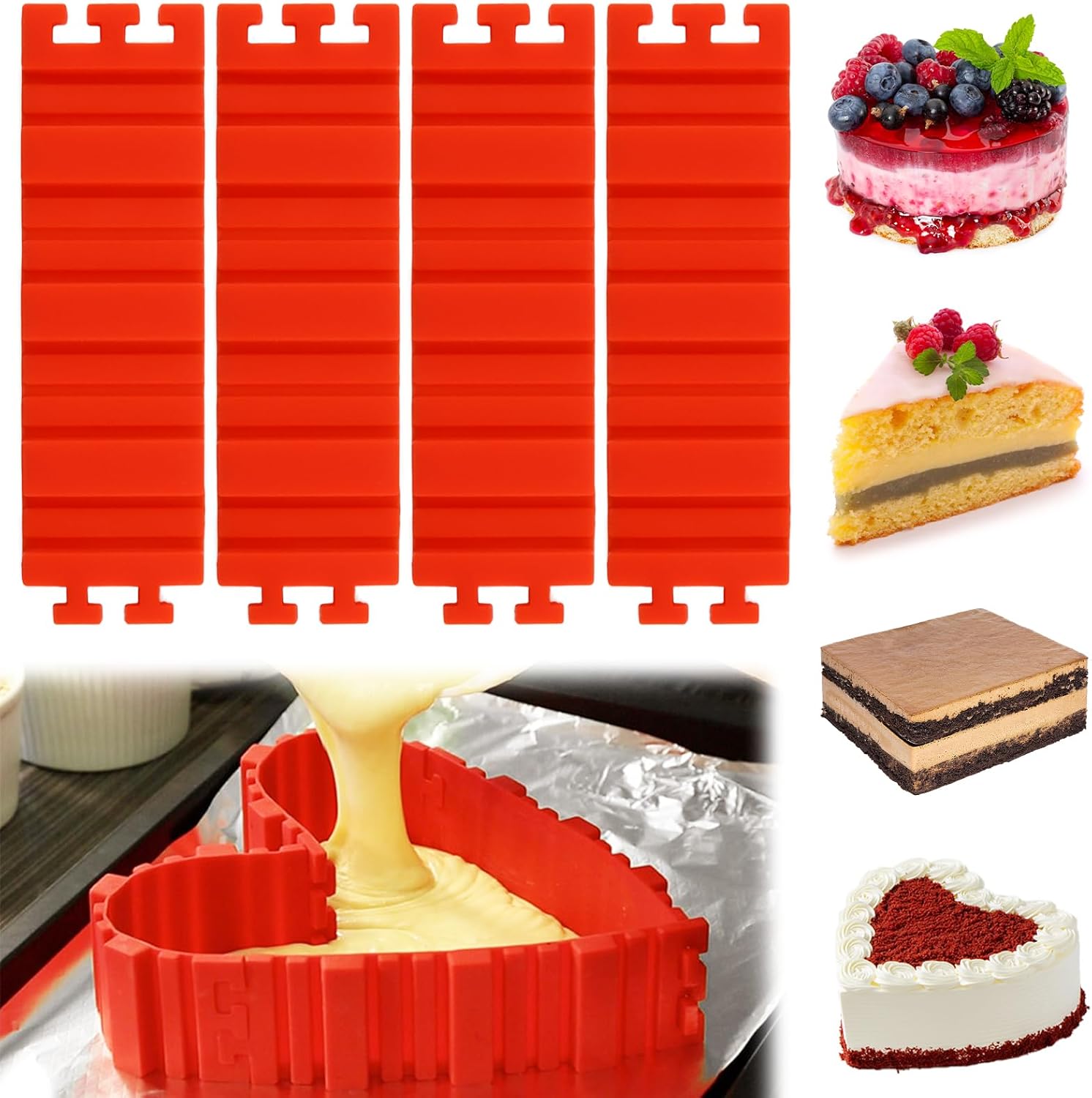 Moule Gateau Silicone, Réglable, Creative Diy Cakes