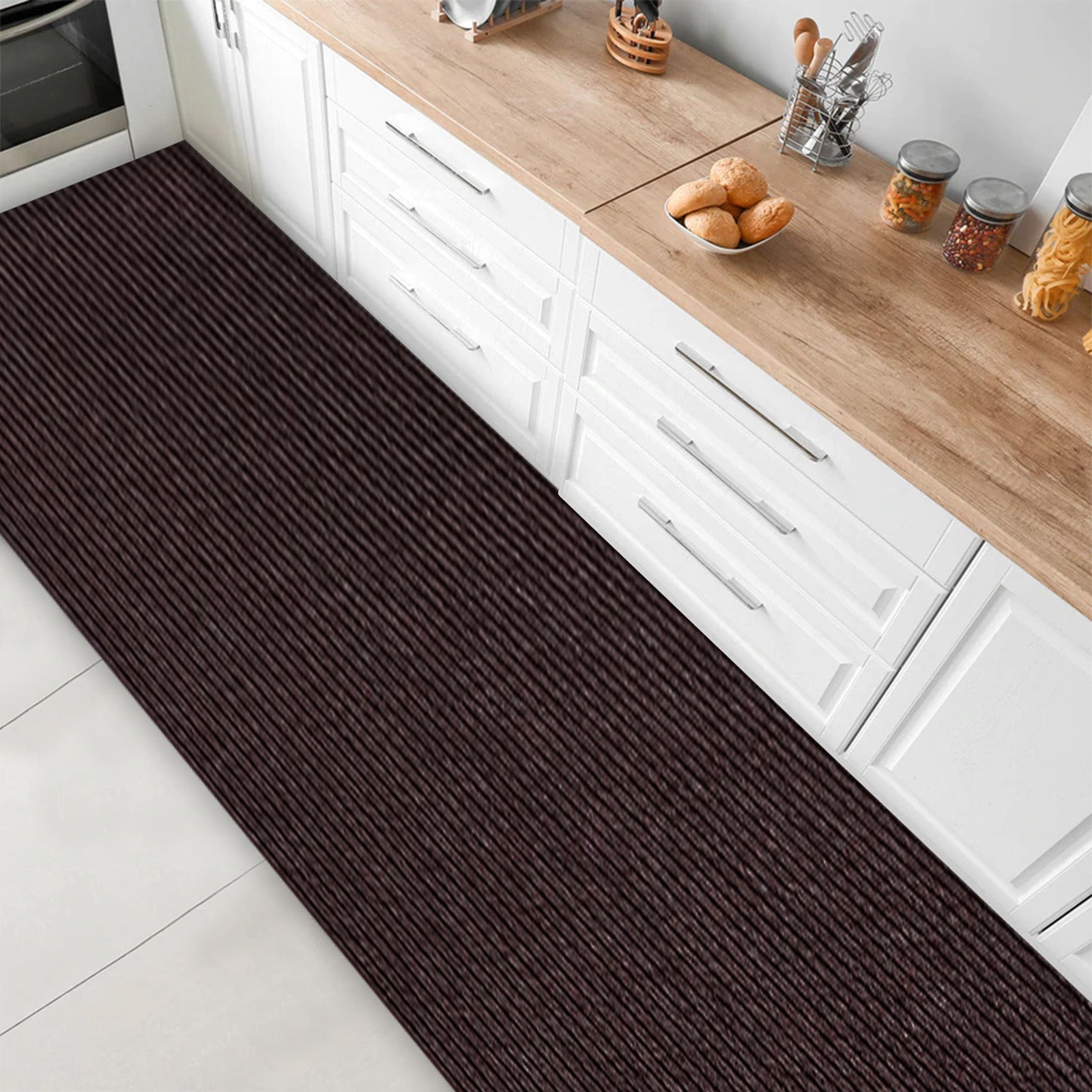 Tapis De Cuisine Granada Marron 80 X 100 Cm