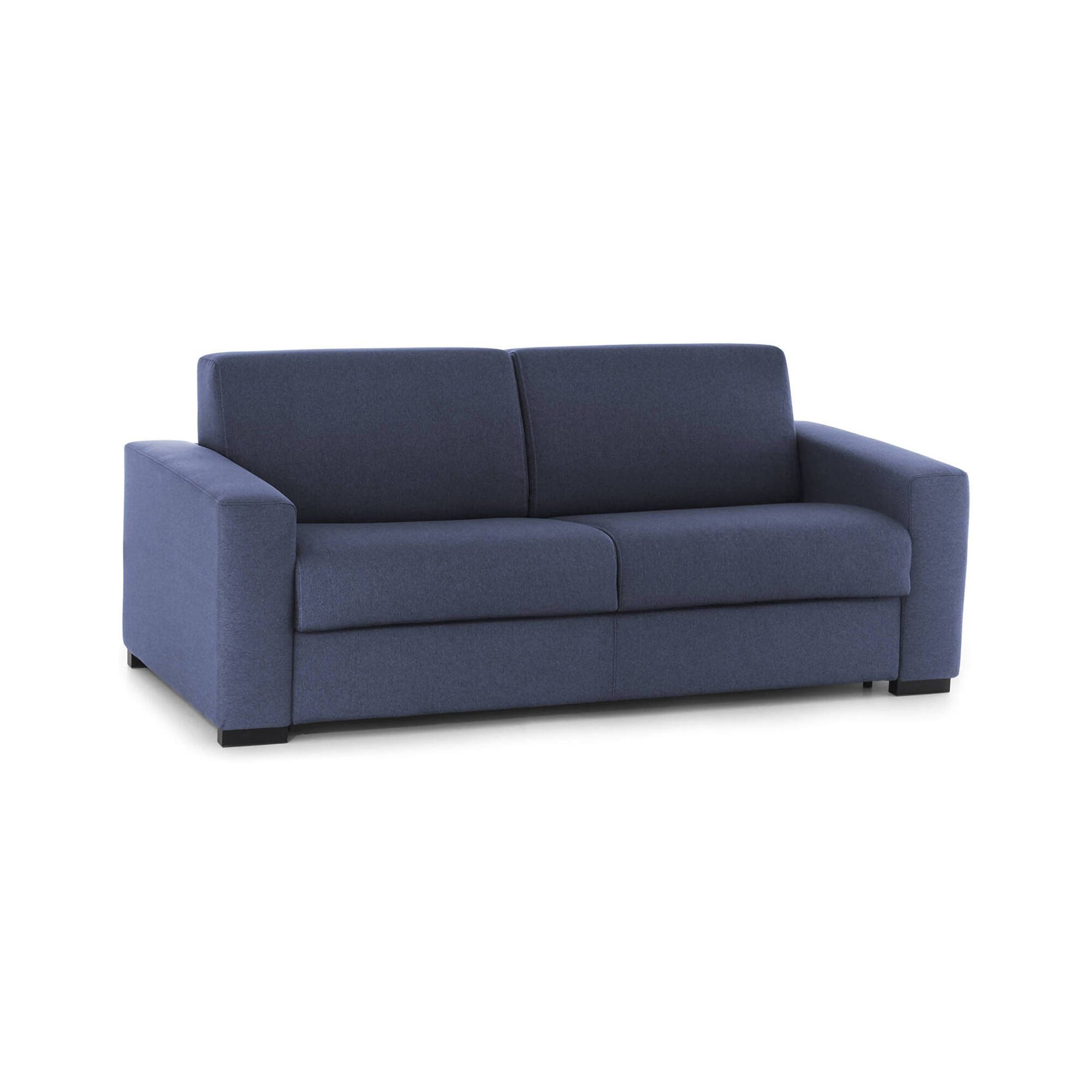 Canapé Fixe,en Tissu,bleu,200x95h90 Cm