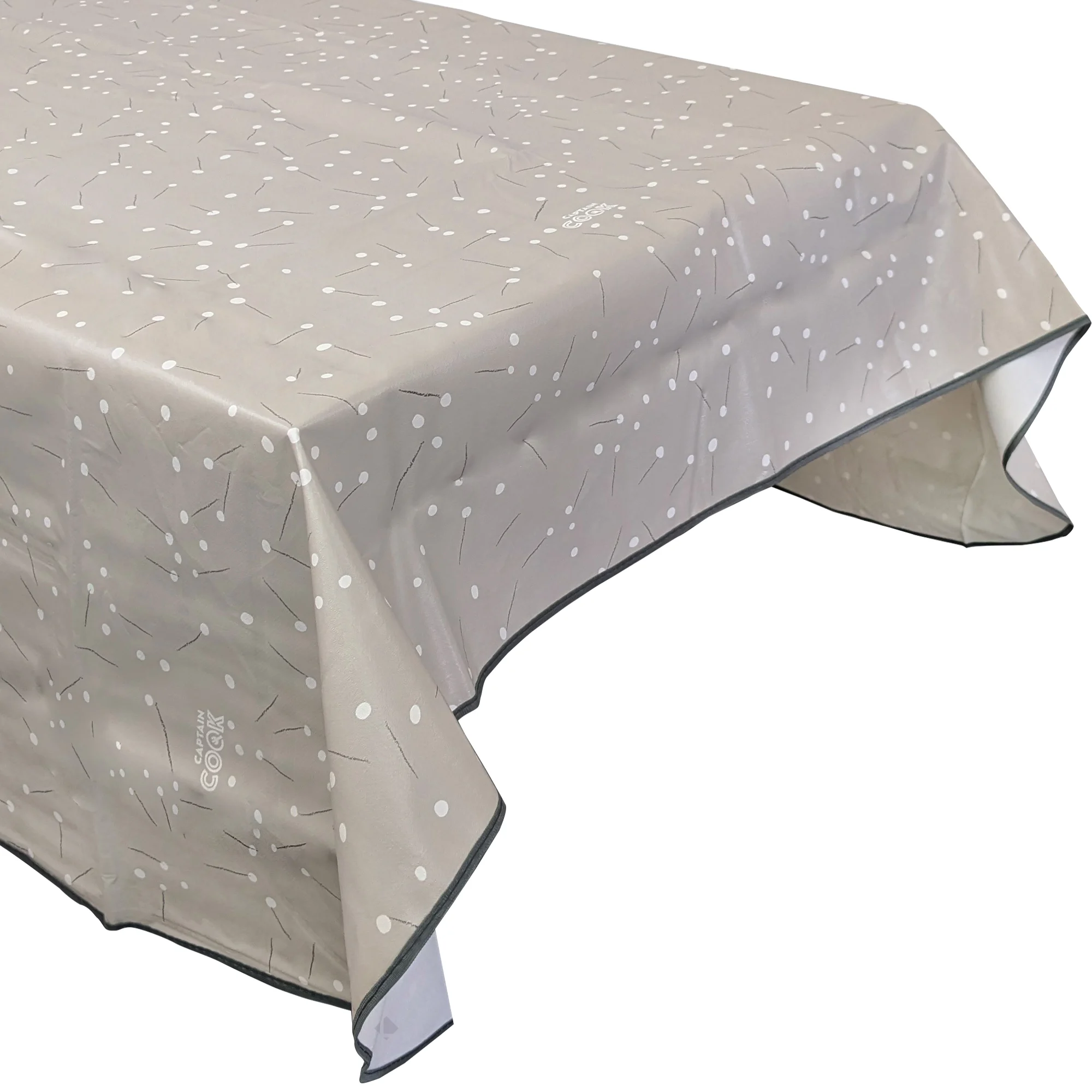 Nappe Rectangulaire 130x160 Cm Antitaches Light Me Up Gris