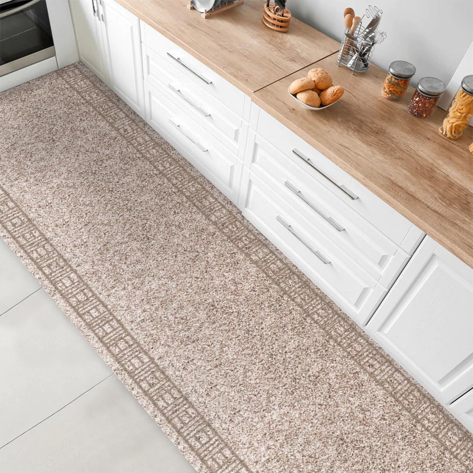 Tapis De Cuisine Sur Mesure, Primaverum, Beige 66 X 100 Cm - Floordirekt