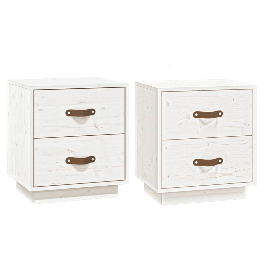 Lot De 2 Tables De Chevet Avec Deux Tiroirs 40 X 34 X 45 Dec036216