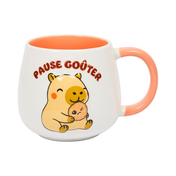 Mug 3d - The Concept Factory - Capybara - Céramique - Blanc, Rose, Marron
