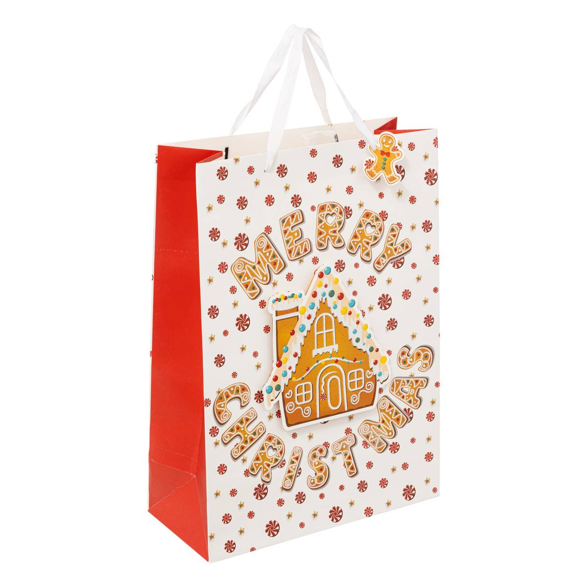 Sac Cadeau Imprimé Grande Taille Pain D'épice - Feeric Lights & Christmas