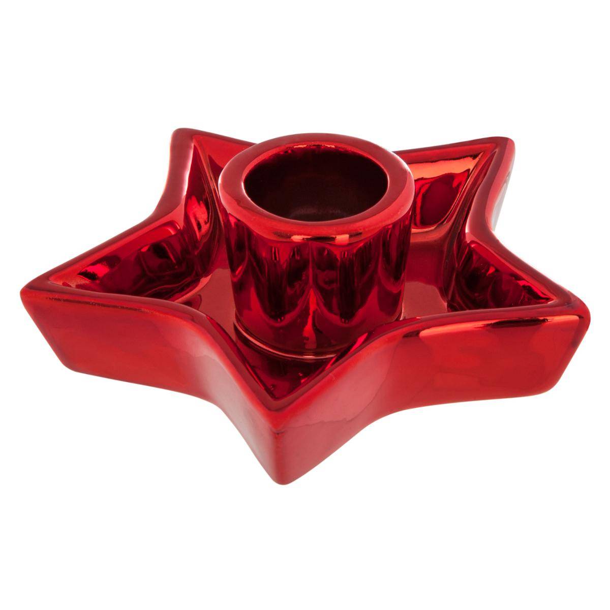 Photophore Électro Étoile D.10,5cm Rouge - Feeric Lights & Christmas