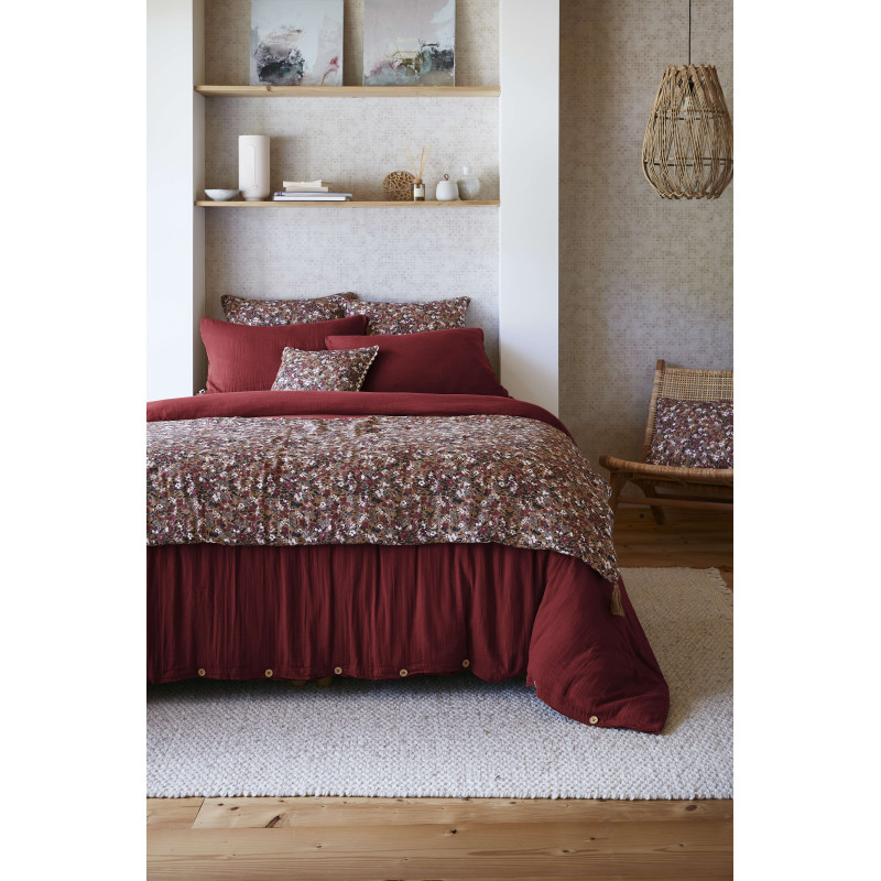 Bout De Lit "capucine" 90 X 200 Cm "gaze De Coton" L'effet Papillon