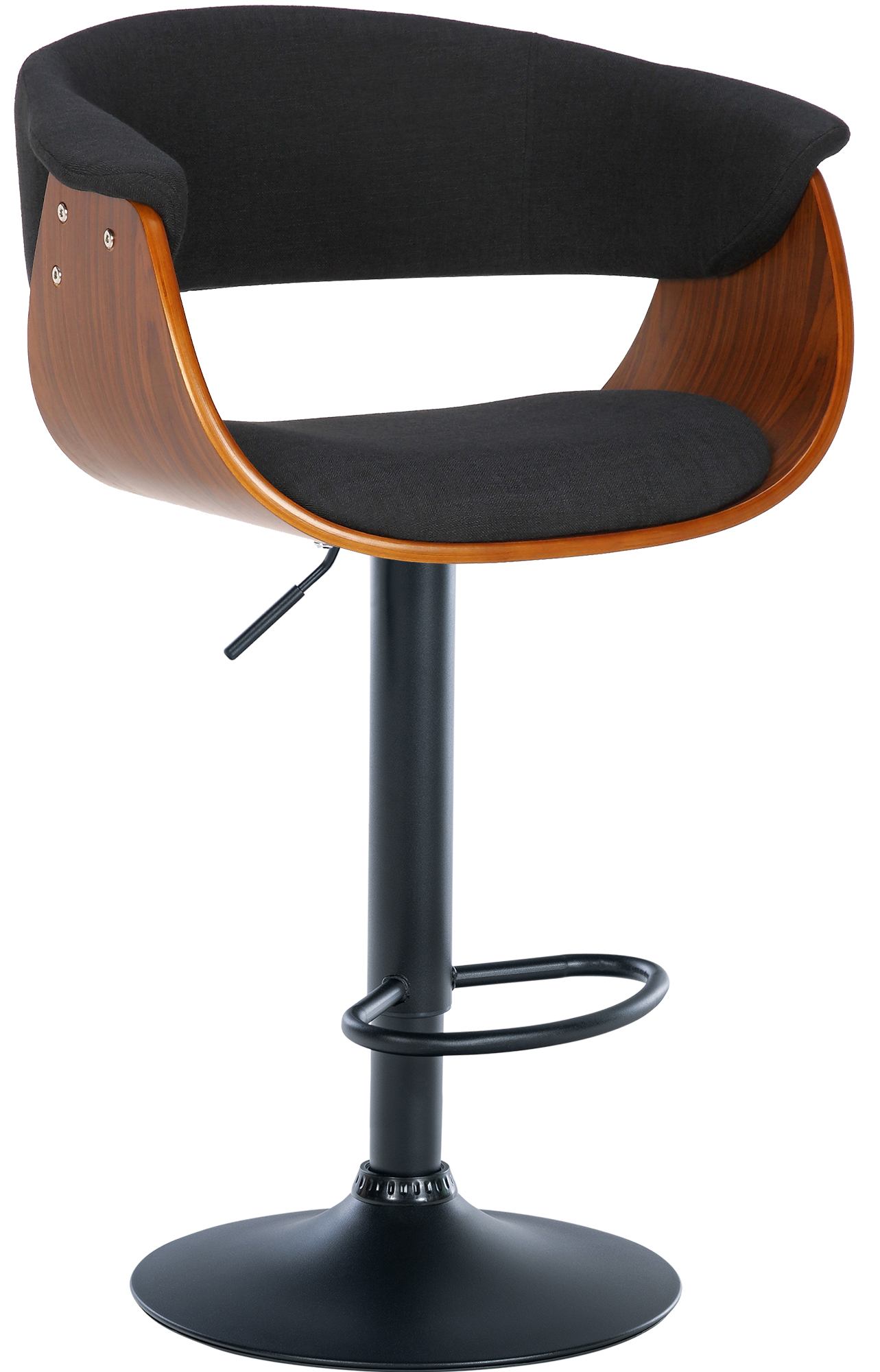 Tabouret De Bar Vestal Tissu Noyer/noir
