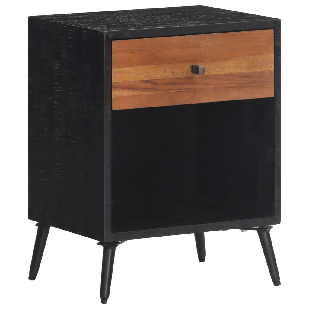 Table De Chevet Avec Tiroir Et Compartiment 40 X 30 X 50 Cm Bois Dec032938