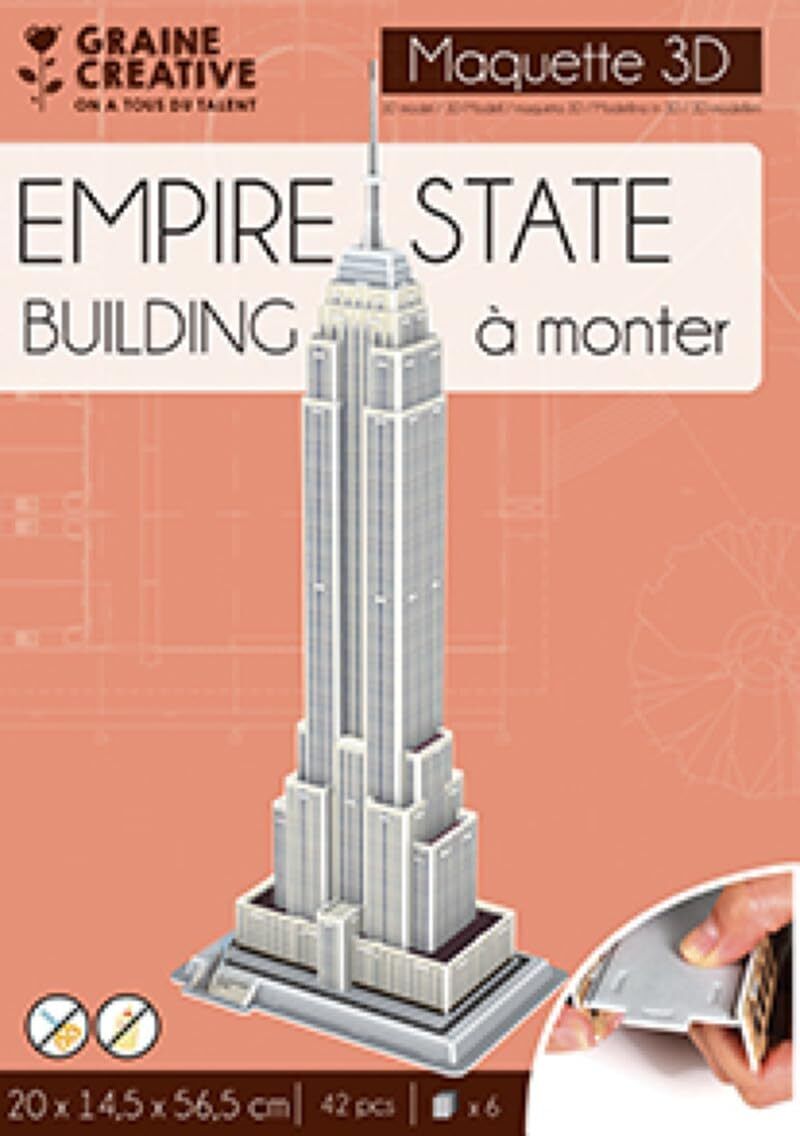 Maquette 3d Graine_creative Empire State Building Multicolor Bois