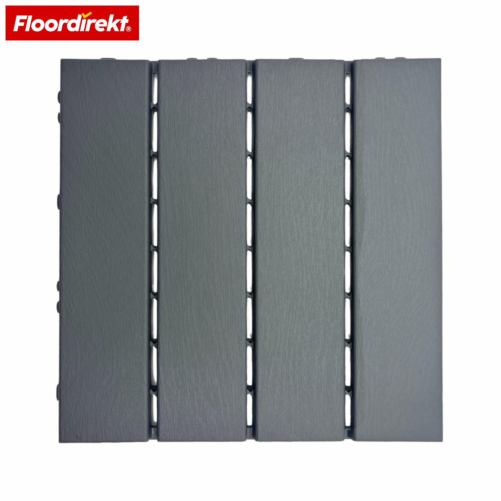 1 Dalle De Terrasse Elyse Gris 30 X 30 Cm Dalles Clipsables Effet Lames De Bois