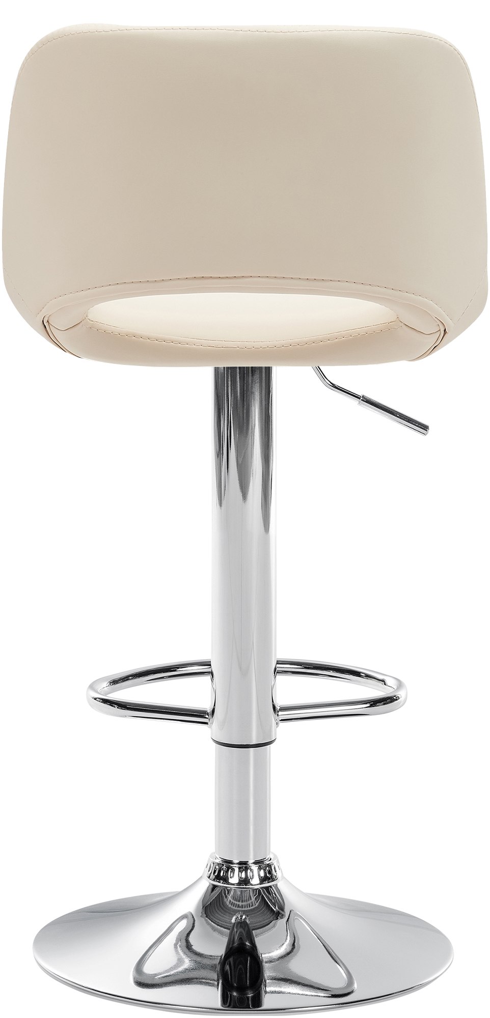 Lot De 2 Tabourets De Bar Camden Simili Cuir Chromé Crème
