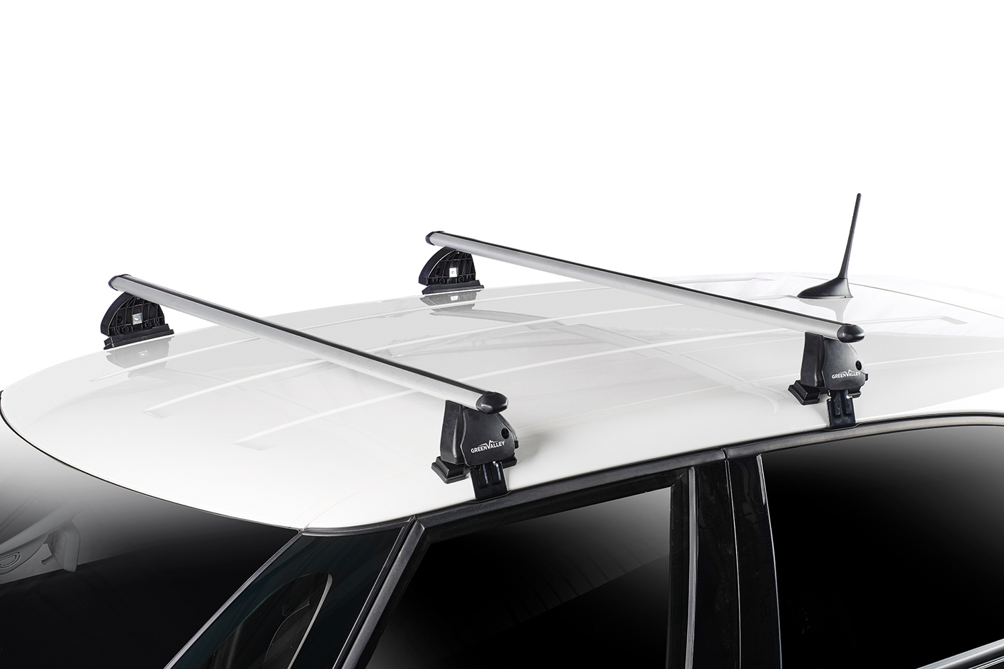 Barres De Toit Green Valley Easy One N°49 Aluminium 2 Pièces Argenté Charge 75 Kg