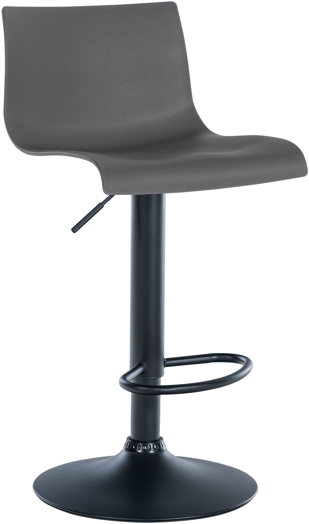 Tabouret De Bar X1 Design Simple Avec Repose-pieds En Plastique Gris Pieds En Métal 10_0004550
