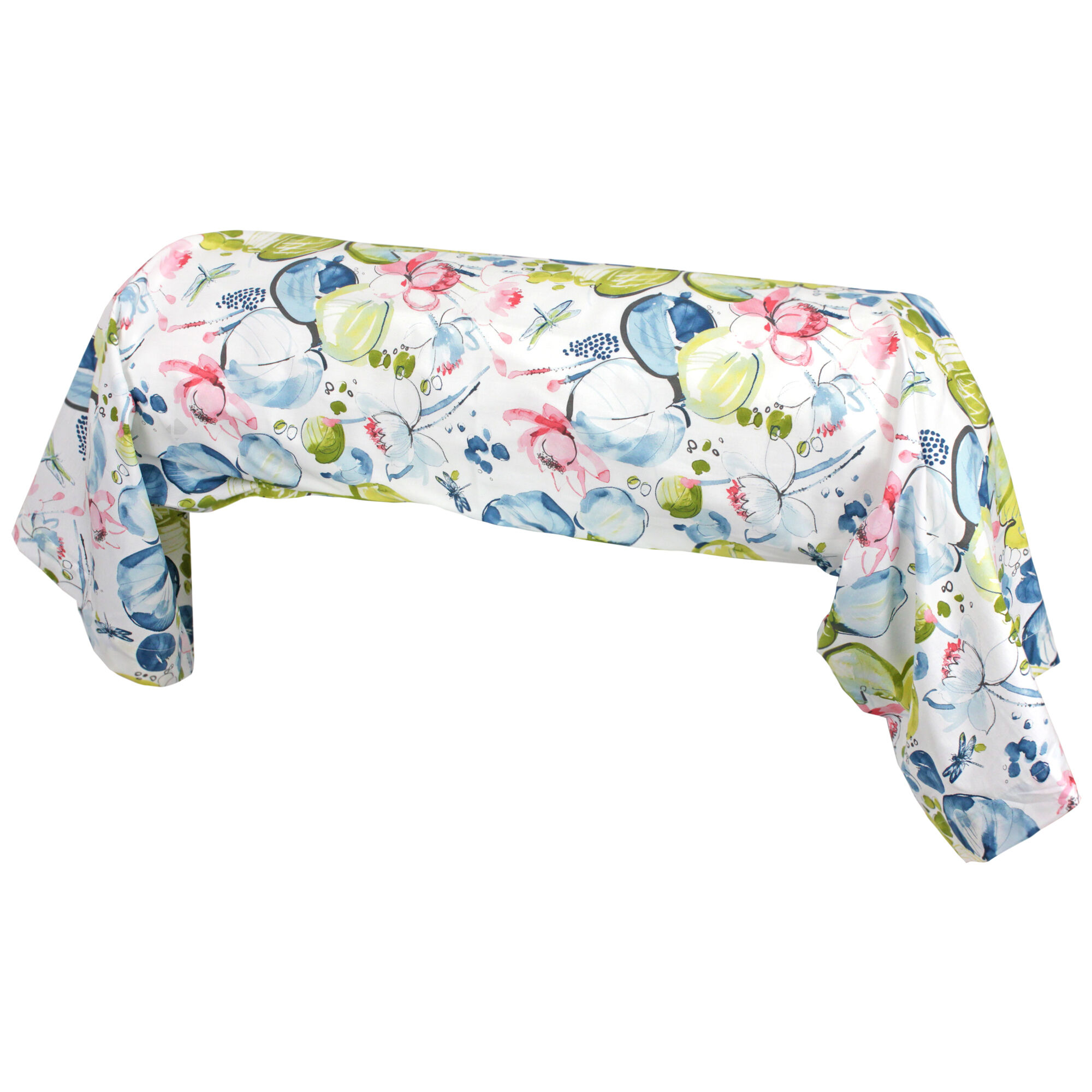 Taie De Traversin 240x43 Cm Percale Coton Nenuphar Aqua