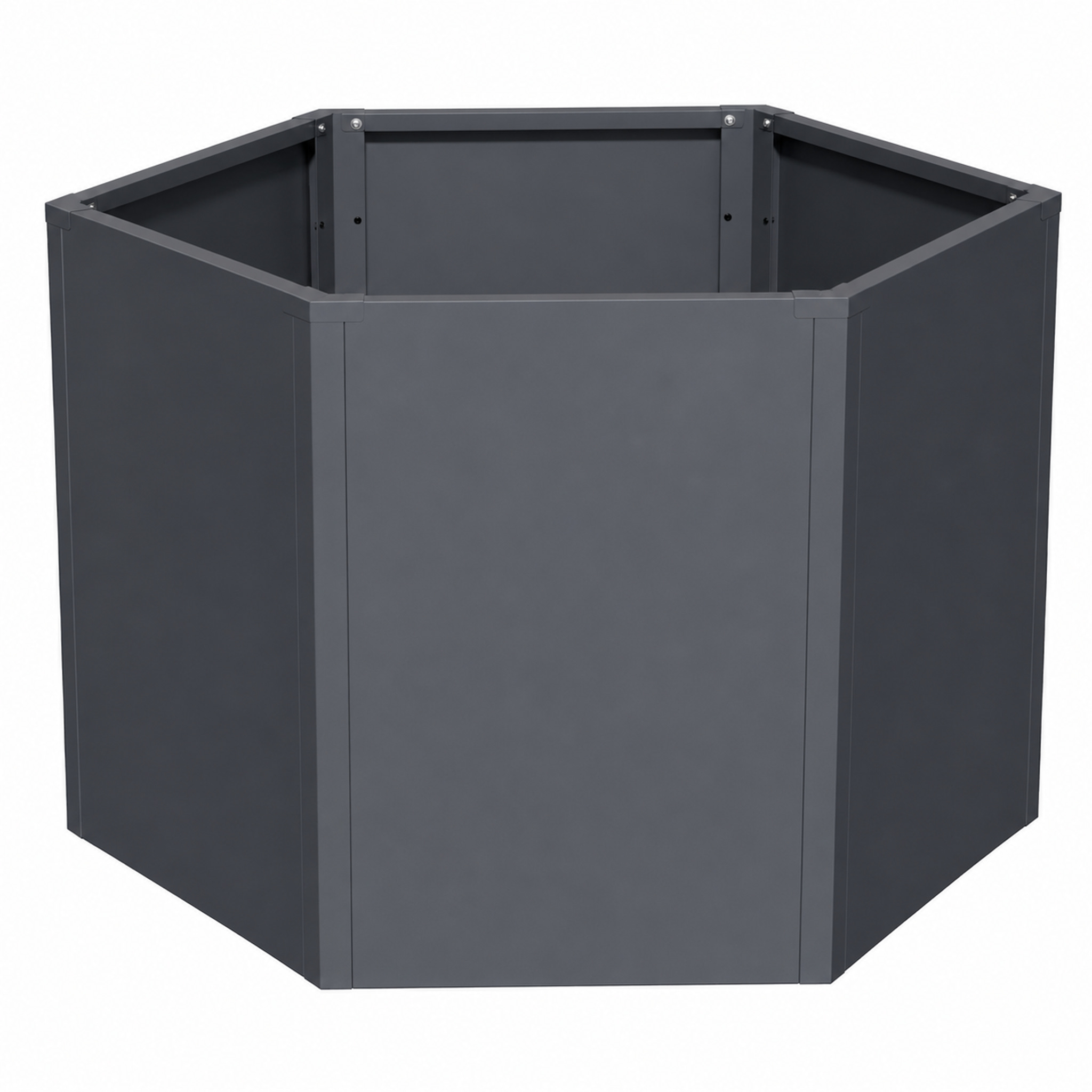 Carré Potager Rosia Bac Potager Hexagonal En Métal Anthracite Pour Jardin Et Terrasse 100,4 × 87 × 77 Cm