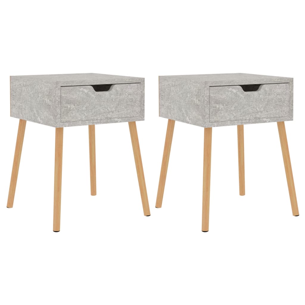 Lot De 2 Tables De Chevet Avec Tiroir 40 X 40 X 56 Cm Dec035398