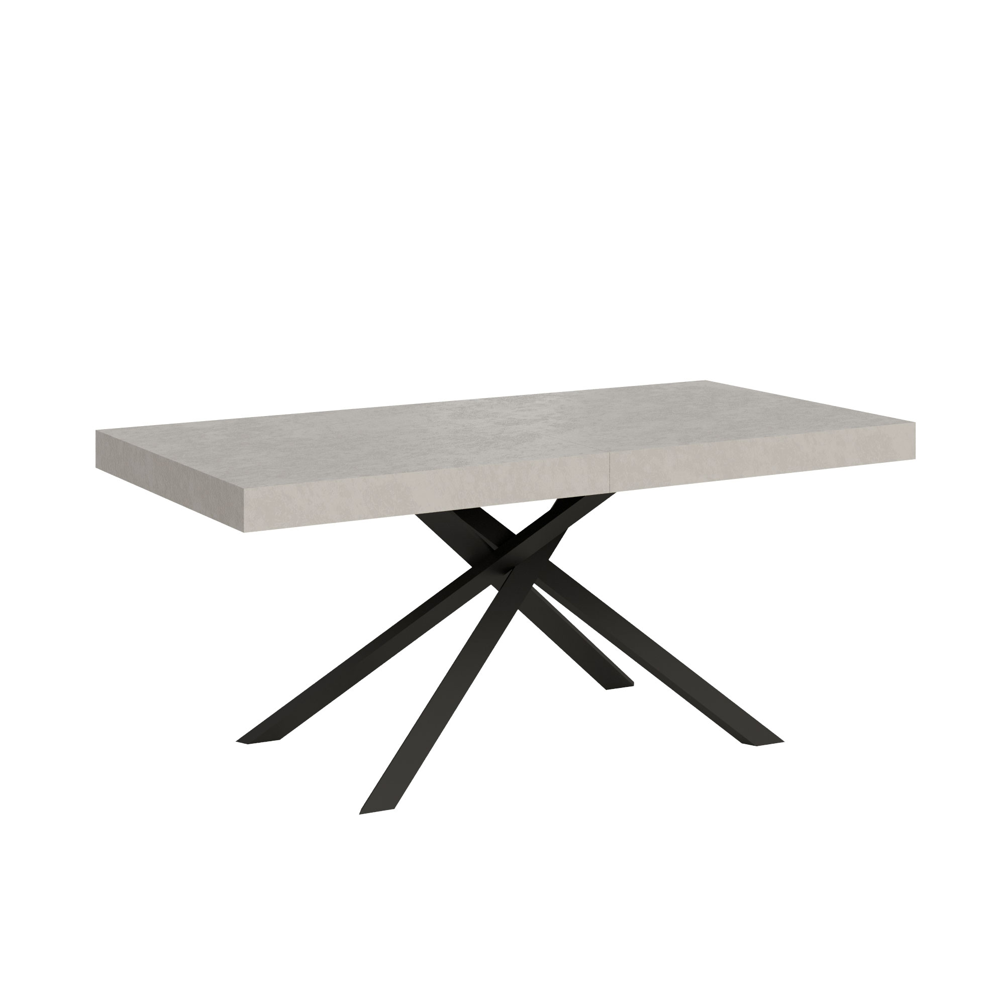 Table Extensible 180/284x90 Cm Karida Cachemire Pieds Anthracite