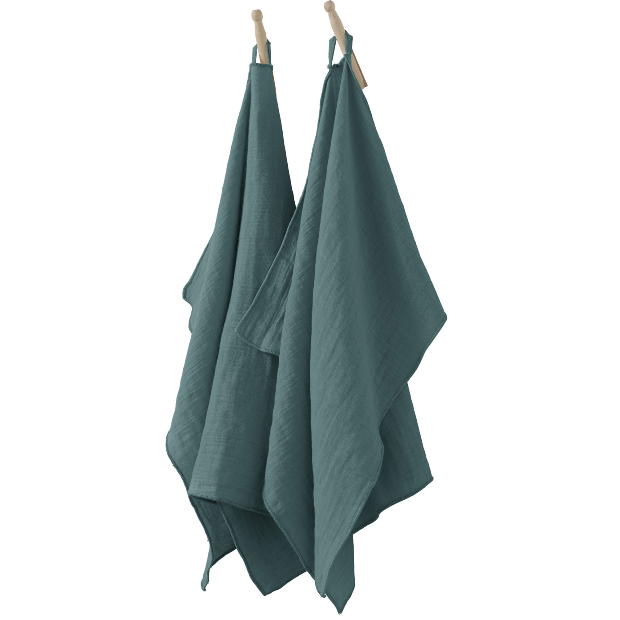 Lot De 2 Essuie-mains 50x70 Cm Gaze De Coton Canard