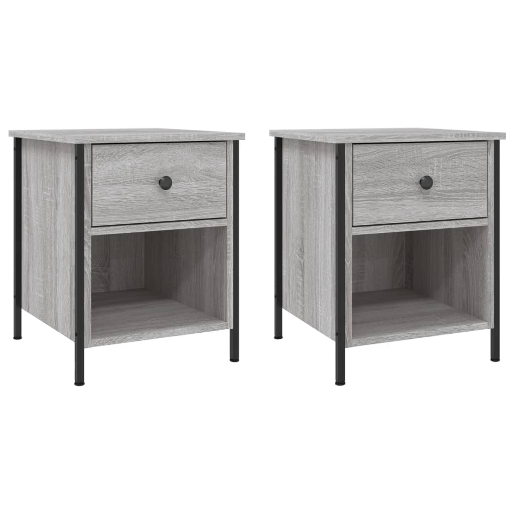 Lot De 2 Tables De Chevet Avec Tiroir 40 X 42 X 50cm Bois Dec035730