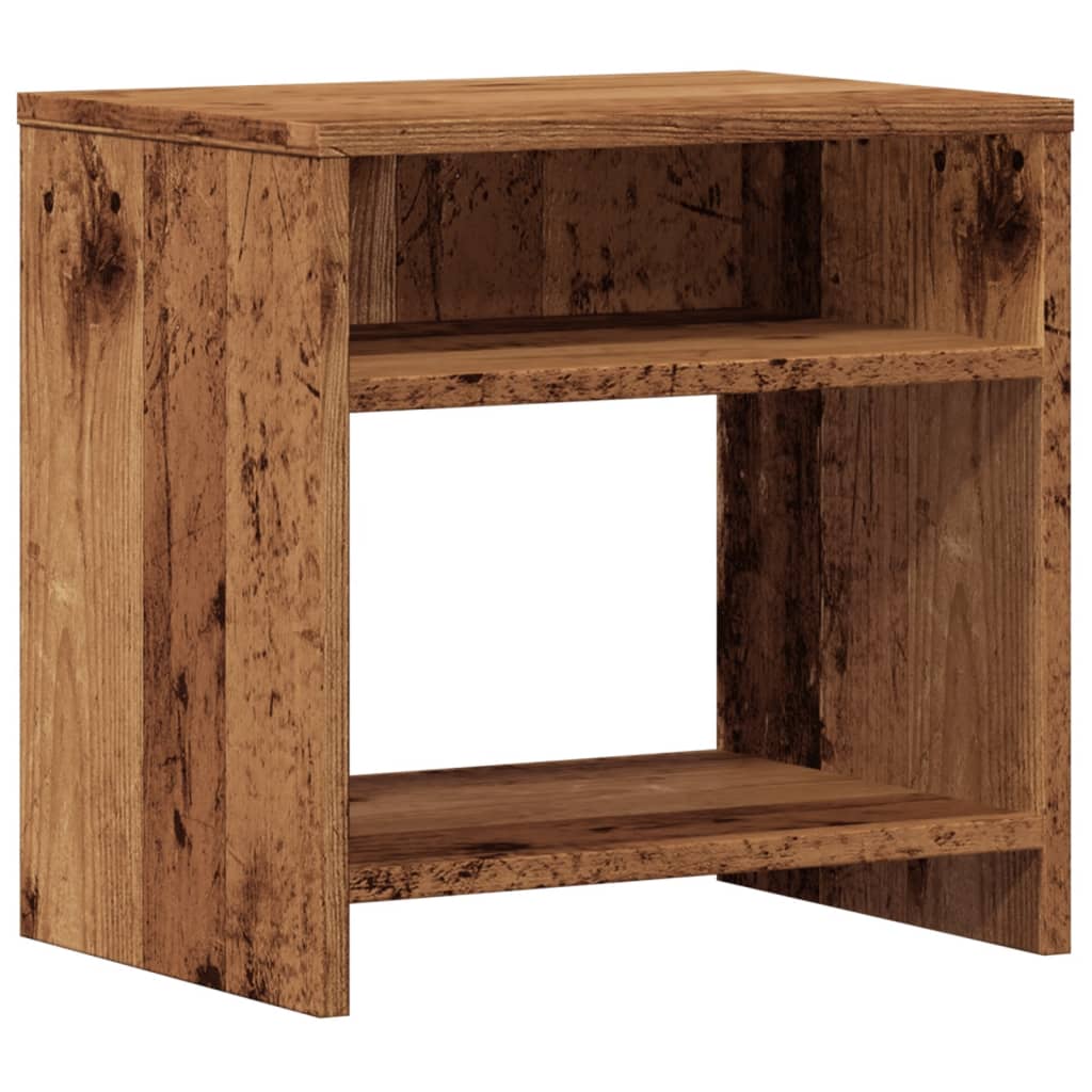 Table De Chevet Avec Deux Compartiment Ouvert 40 X 30 X 40 Cm Bois Dec034716