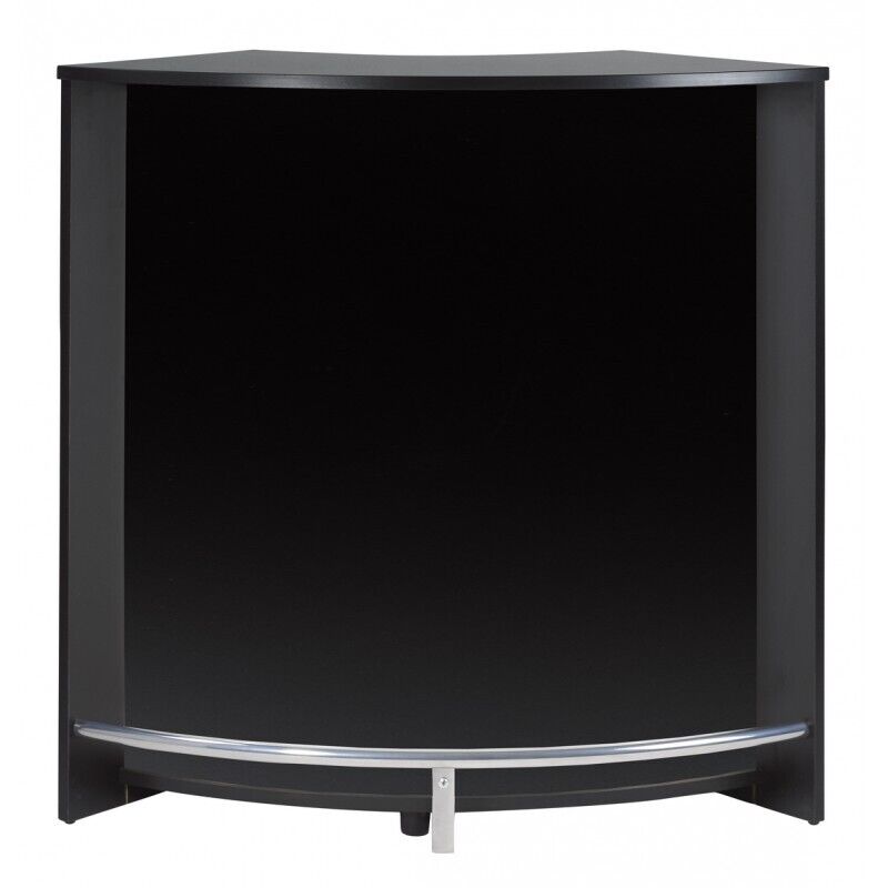 Meuble Bar Beaux Meubles Pas Chers 2 Étagères Repose-pieds Métal 106,9 X 104,8 X 53,3 Cm Noir