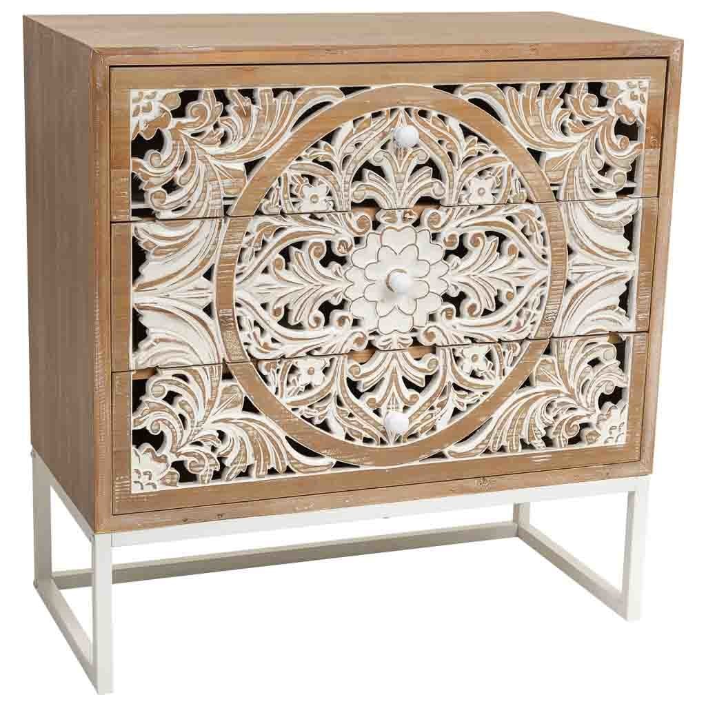 Commode En Bois Blanc 75x35x75