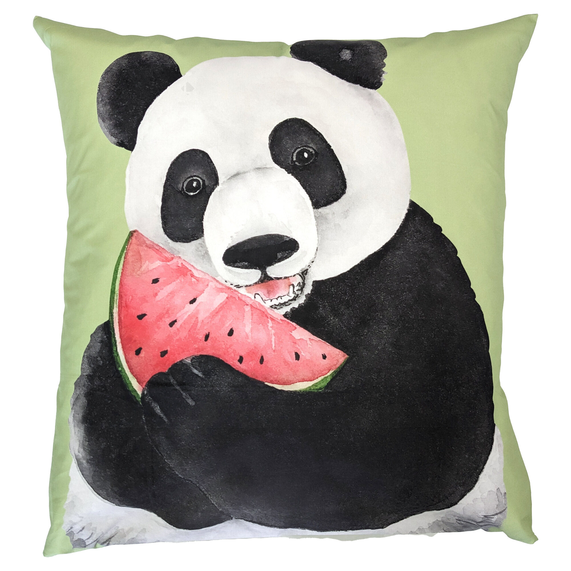 Taie D'oreiller 65x65 Cm En 100% Percale De Coton Panda Vert
