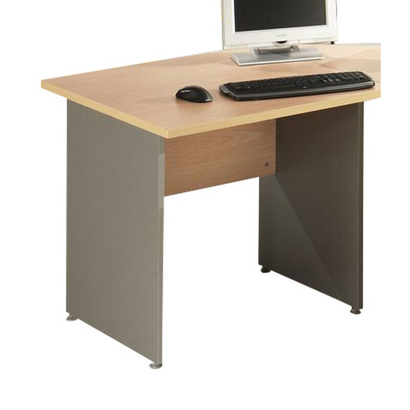 Bureau Beaux Meubles Pas Chers Winch 80 X 80 Cm Hêtre Alu Jaune