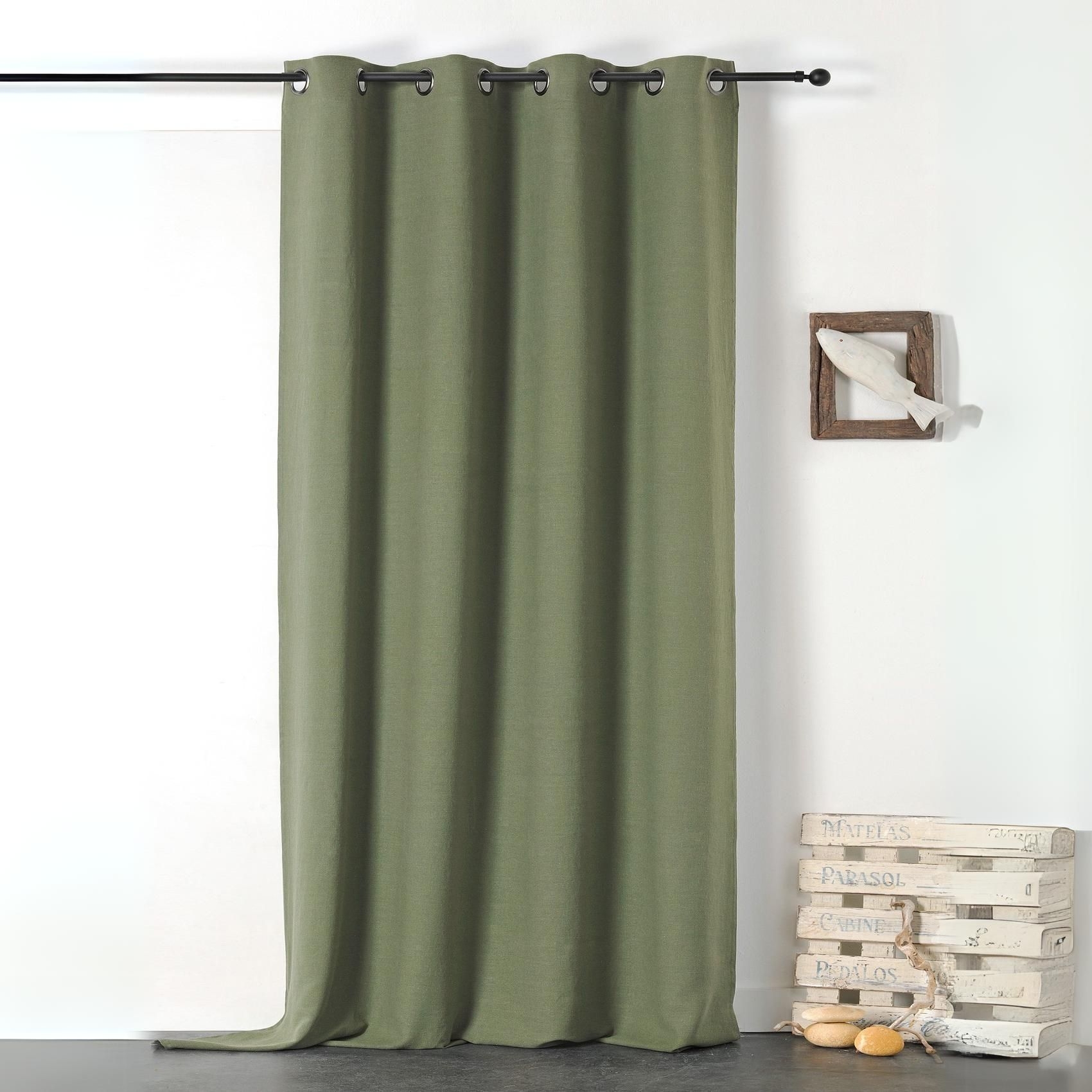 Rideau Linder Libeccio 135 X 255 Cm Vert 100% Lin