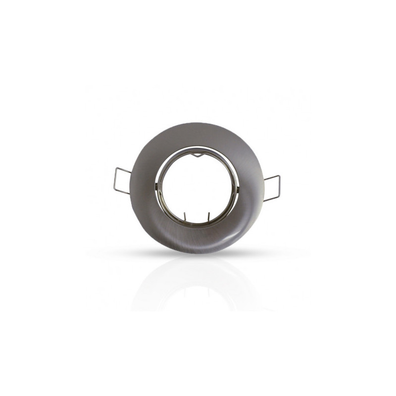 Support De Spot Led Encastrable Orientable 30° Argent Ip20 Ø92mm - Perçage Ø75mm