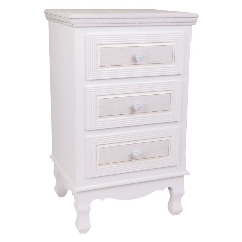 Table De Nuit Alexandra House Living Blanc 33 X 68 X 41 Cm