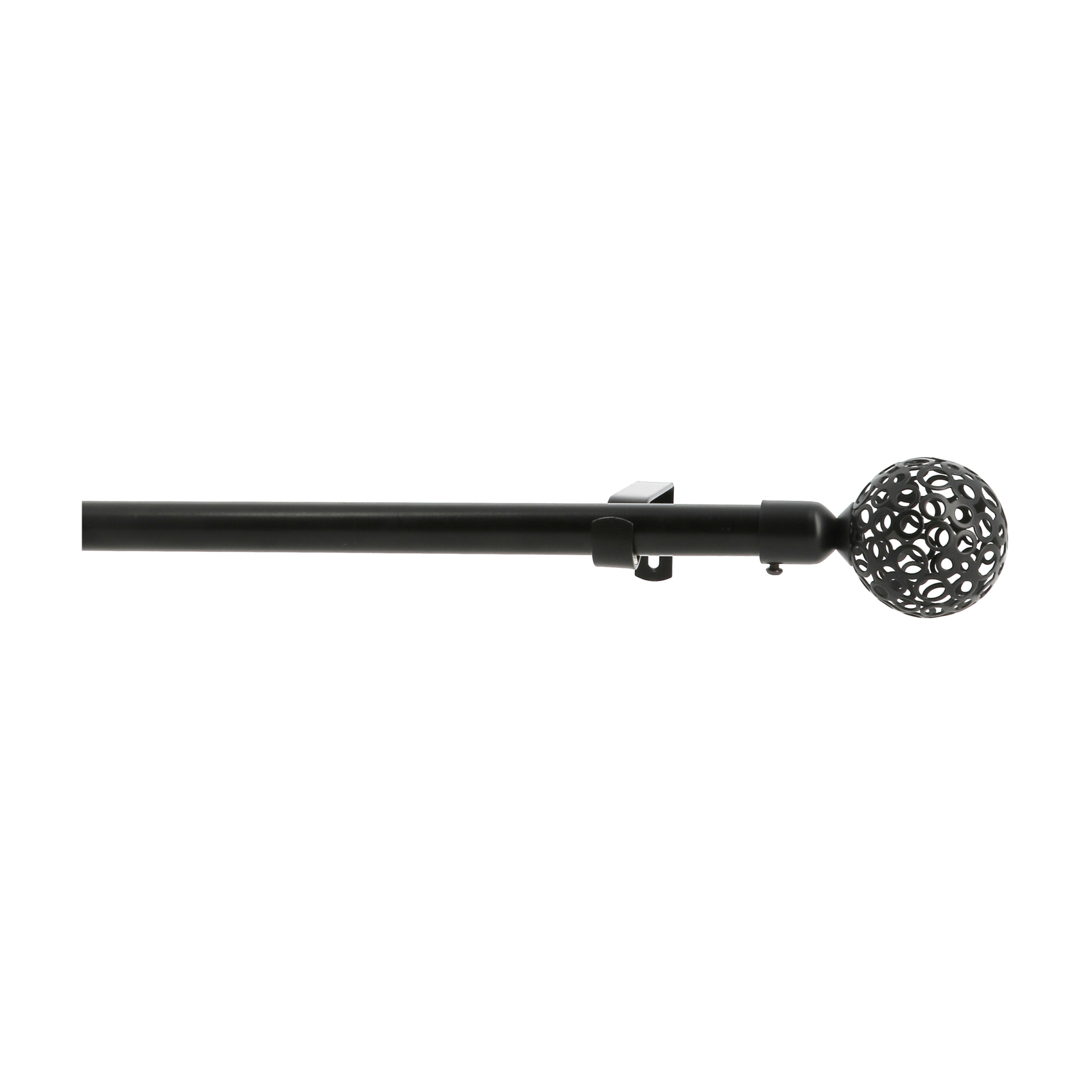 Kit Tringle Extensible Mobois 120 À 210 Cm 160 À 300 Cm Ø 19/16 Mm Noir Métal