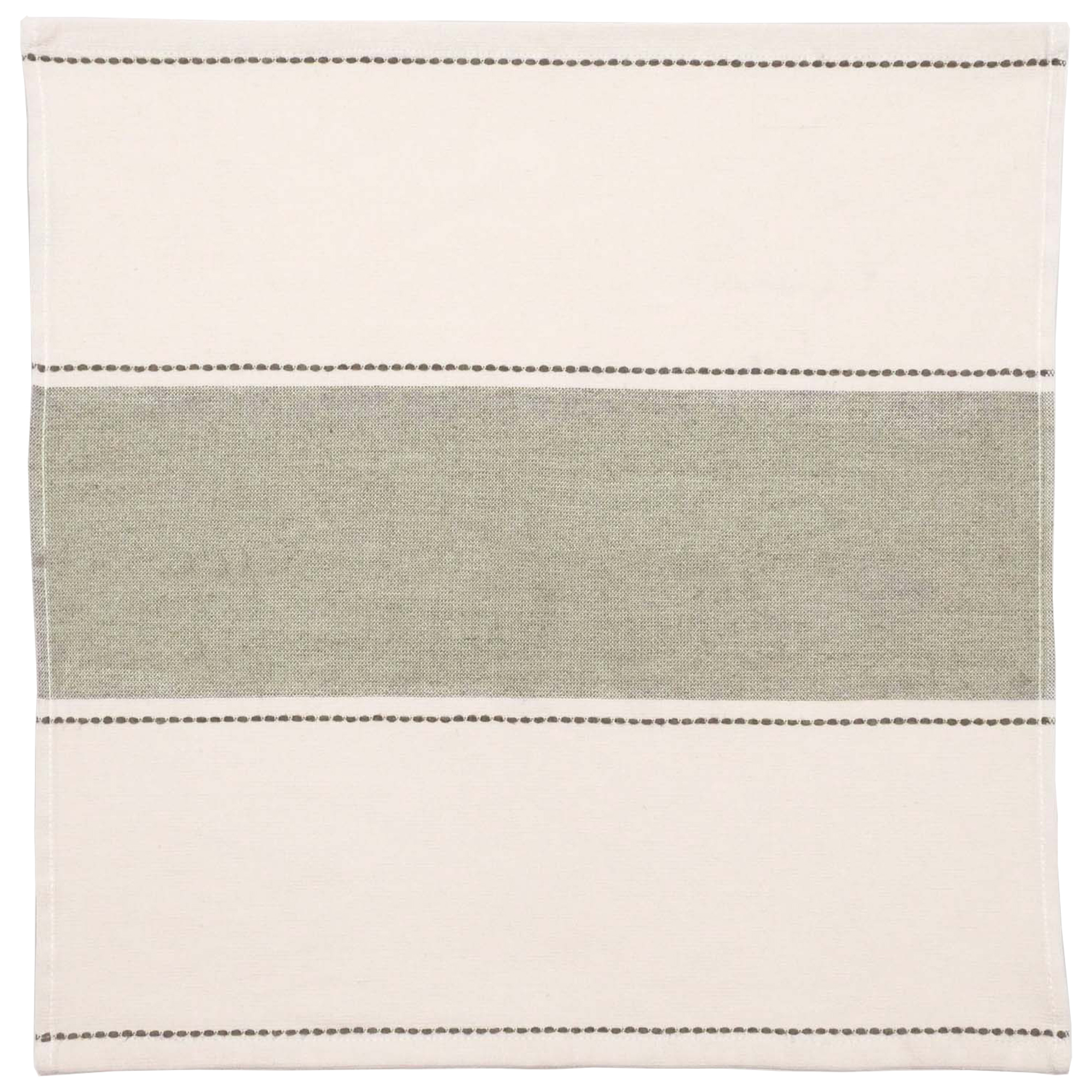 Lot De 4 Serviettes De Table Polycoton 43x43 Cm Aksel Vert Sauge