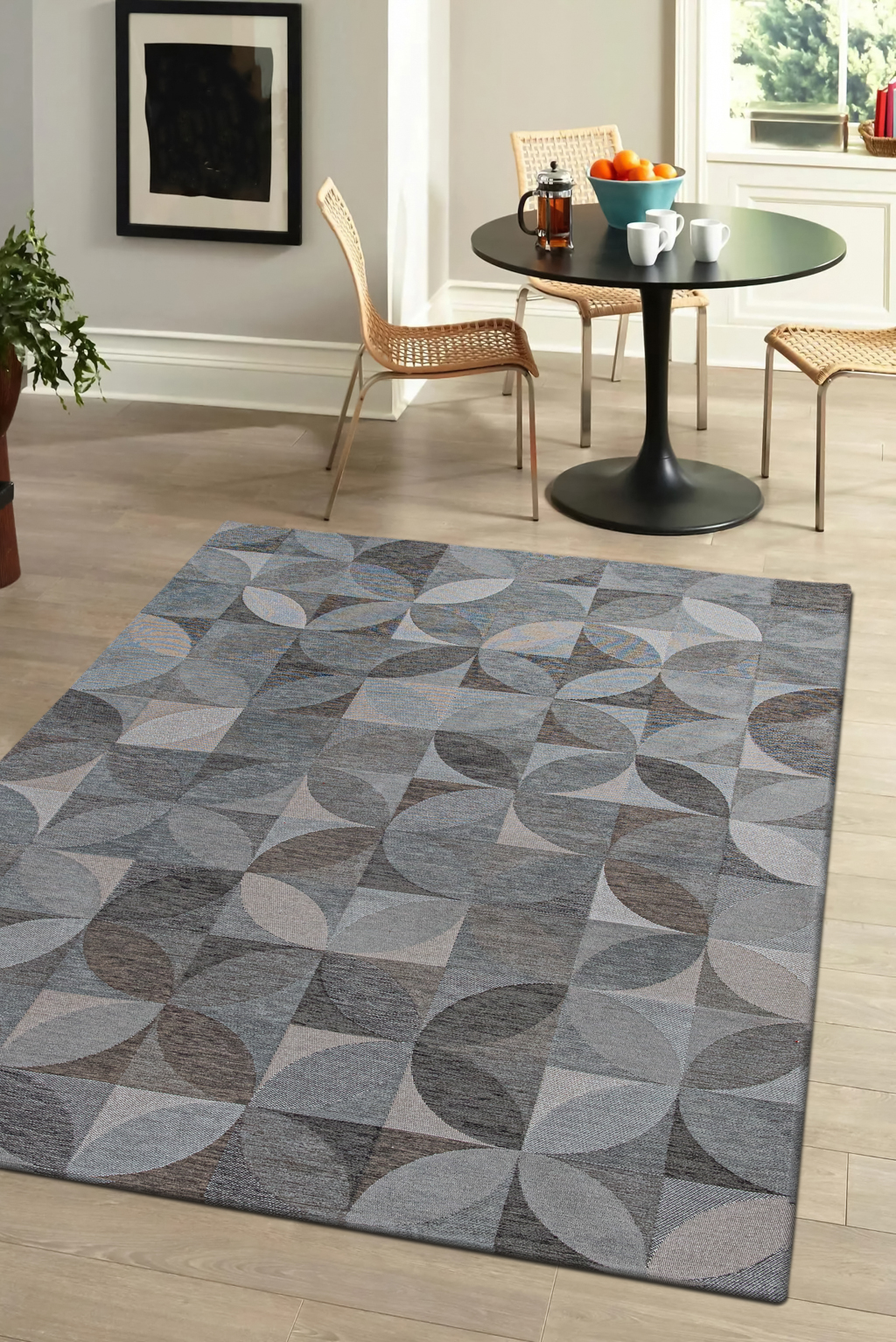 Tapis - Collection Rondo Beneffito - Rock Crystal - Tapis À Motifs, Finition Artisanale, Tissage En Belgique -