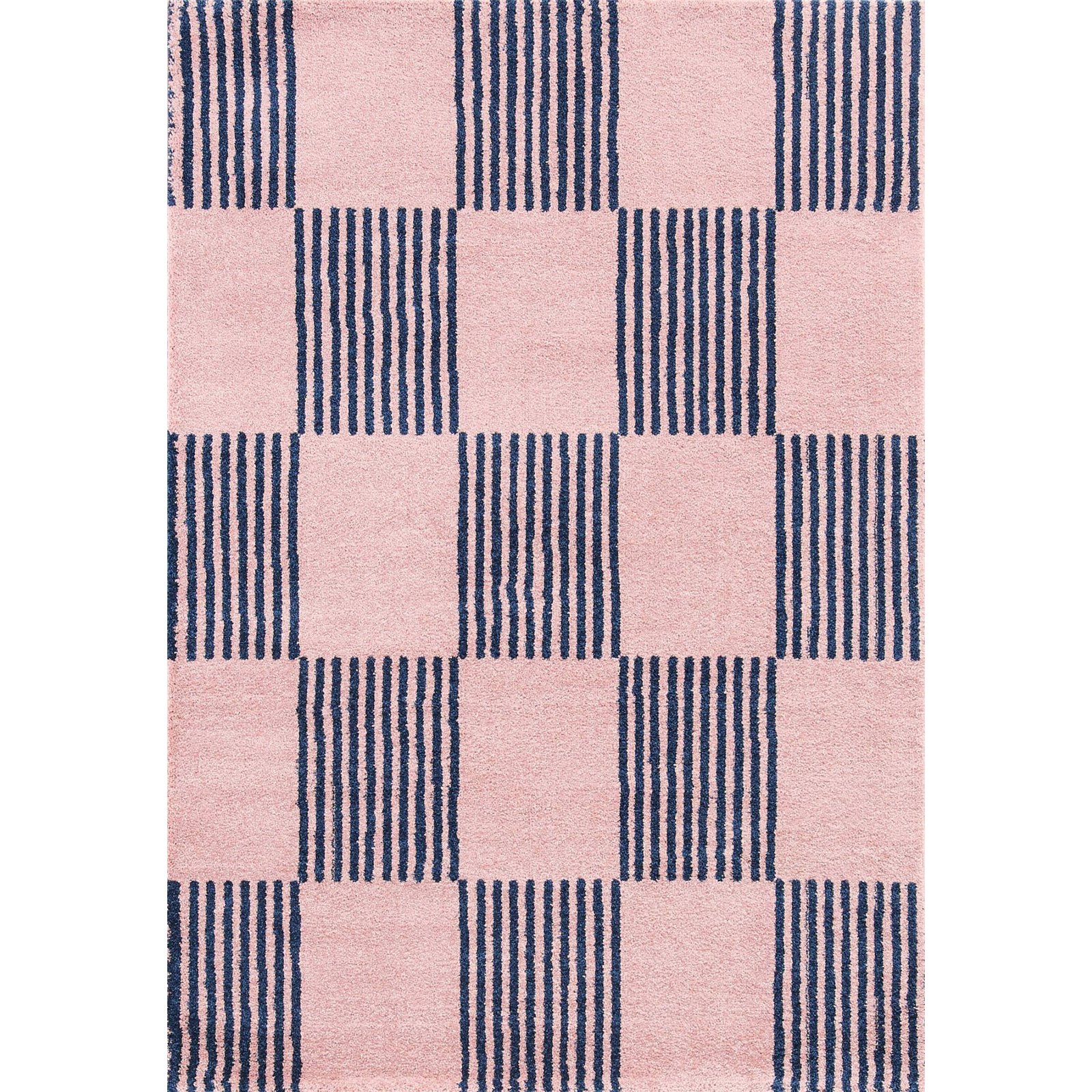 Tapis Moderne Bleu Épais Doux À Poils Longs Intérieur - 80 X 140 Cm
